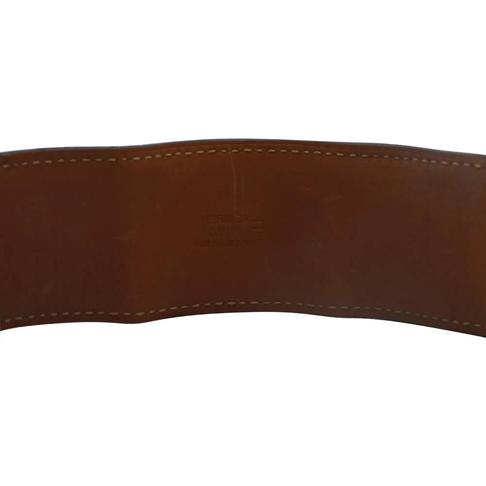 Hermes Brown Leather Lizard Collier de Chien Wide Bracelet 商品