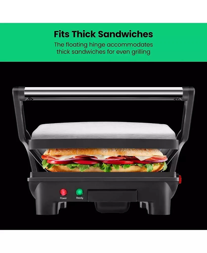 商品Chefman|Electric Panini Press & Grill w/ Non Stick Plates, Opens Flat,价格¥208,第5张图片详细描述