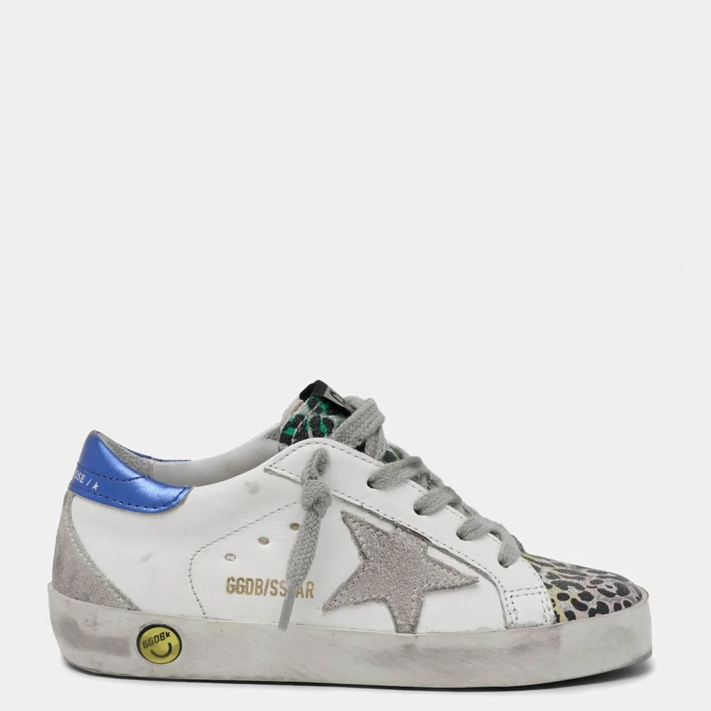 商品Golden Goose|Golden Goose Kids' Superstar Trainers - White/Silver/Multi Leopard,价格¥839,第1张图片