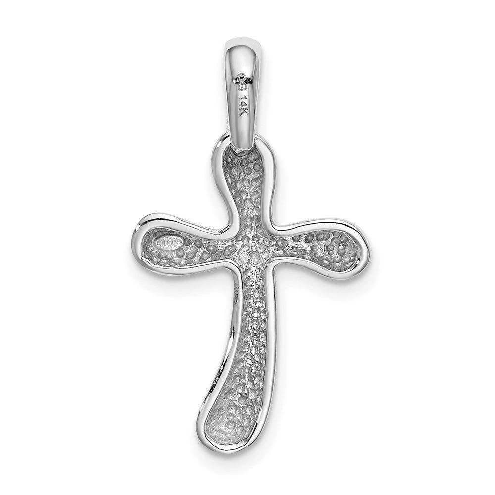 商品Diamond2Deal|14k White Gold Freeform Cross Pendant,价格¥2612,第3张图片详细描述