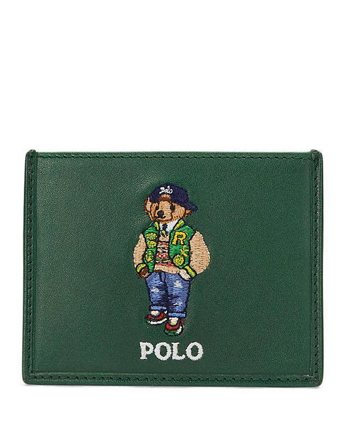 商品Ralph Lauren|Leather Polo Bear Card Case,价格¥519,第1张图片详细描述