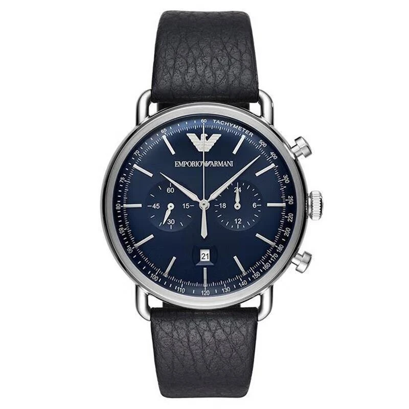 商品[国内直发] Emporio Armani| Armani皮质表带商务欧美表时尚石英飞行员系列 AR11105,价格¥1208,第1张图片