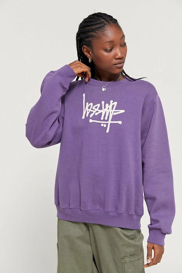 商品STUSSY|Stussy Flip Fleece Crew Neck Sweatshirt卫衣,价格¥378,第1张图片