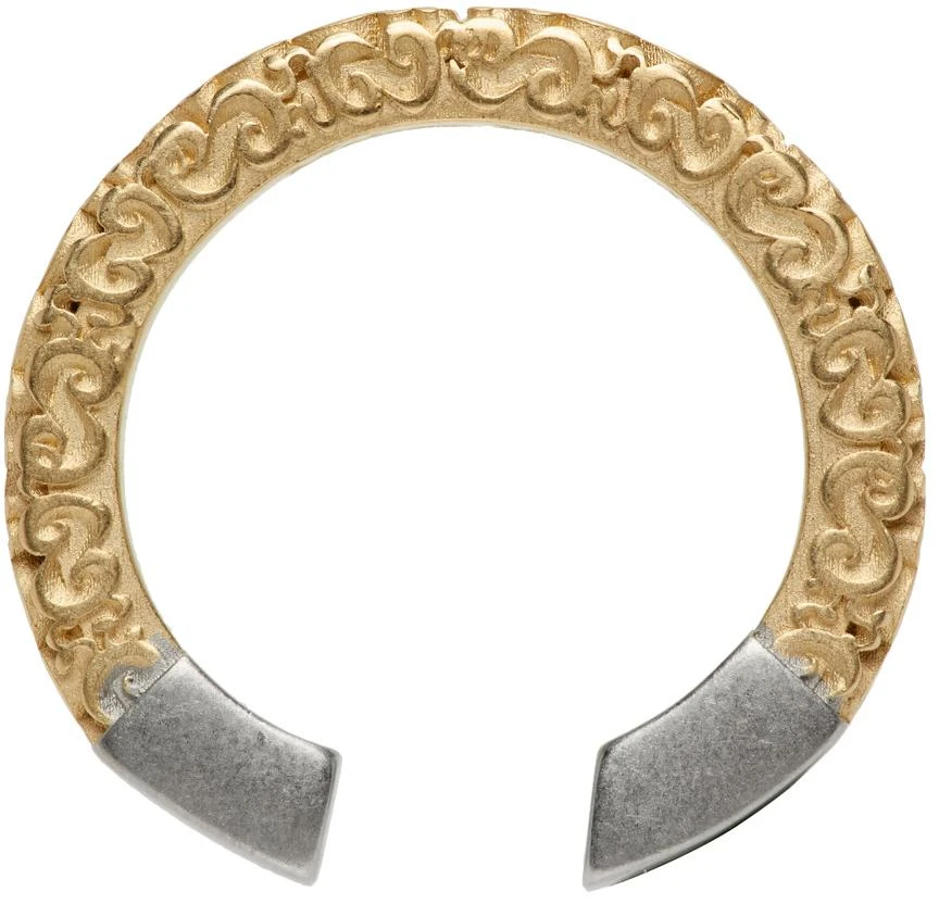 商品MAISON MARGIELA|Gold & Silver Engraved Ring,价格¥482,第2张图片详细描述
