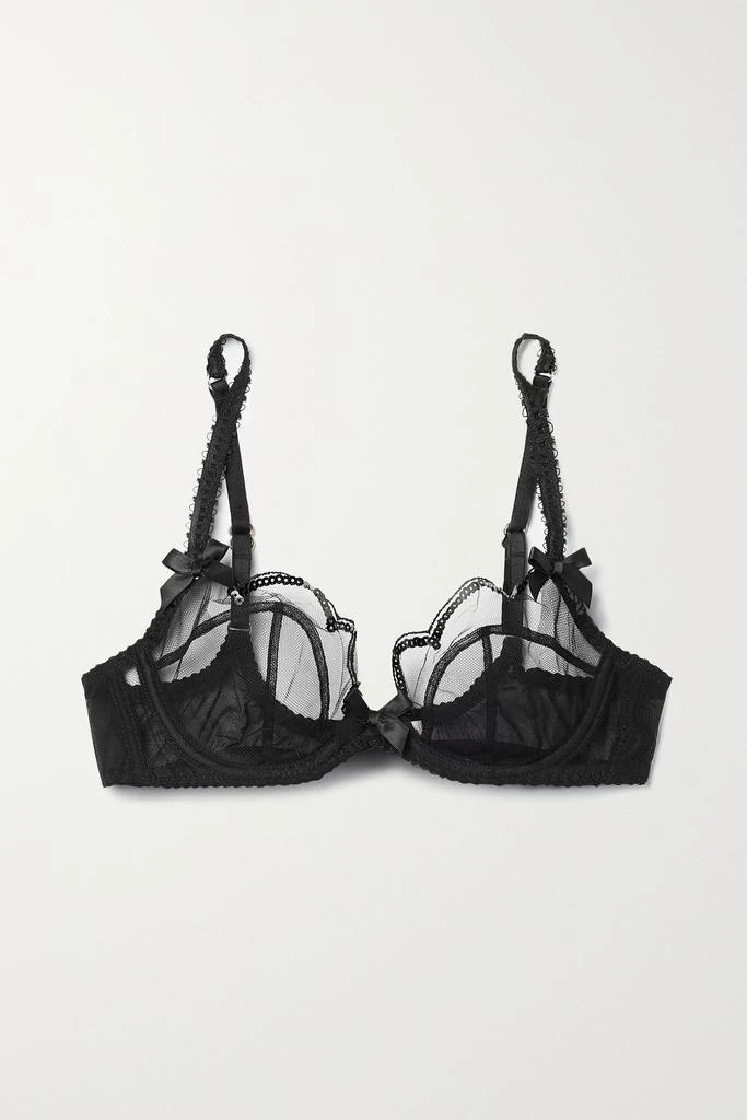 商品L'Agent by Agent Provocateur|Lorna Party 亮片缀饰绢网带钢圈软杯文胸  - 32A,价格¥438,第1张图片
