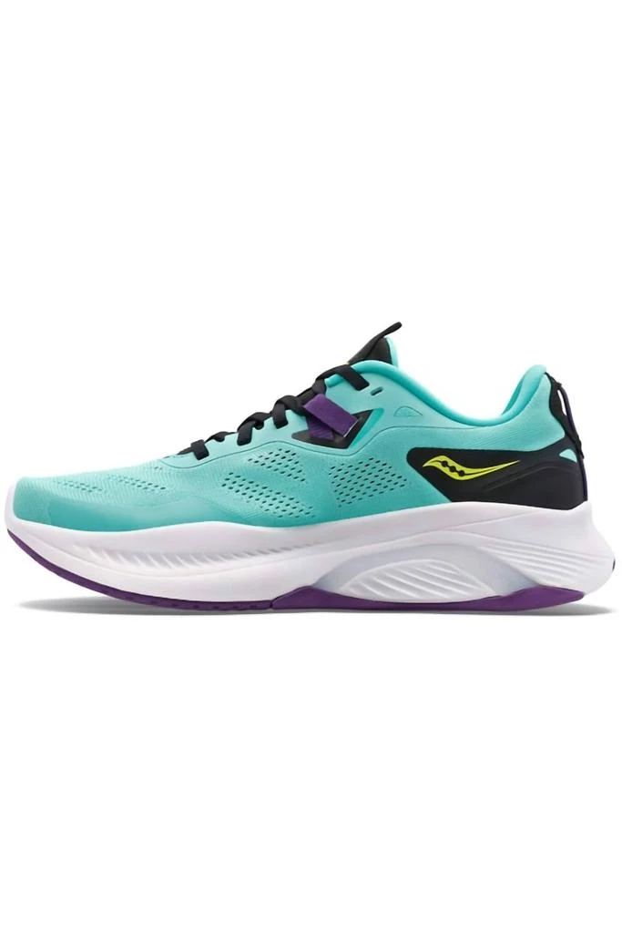 商品Saucony|Women's Guide 15 Running Shoes - B/medium Width In Cool Mint/acid,价格¥885,第2张图片详细描述