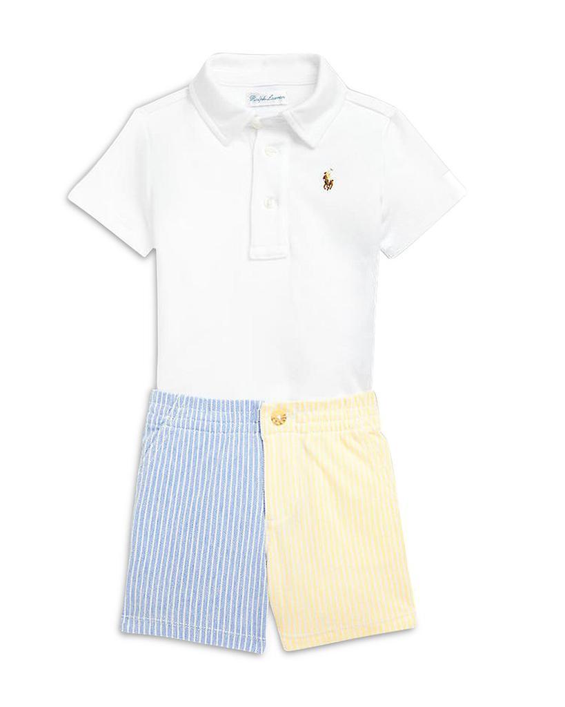商品Ralph Lauren|Boys' Soft Cotton Polo Shirt & Mesh Shorts Set - Baby,价格¥486,第1张图片