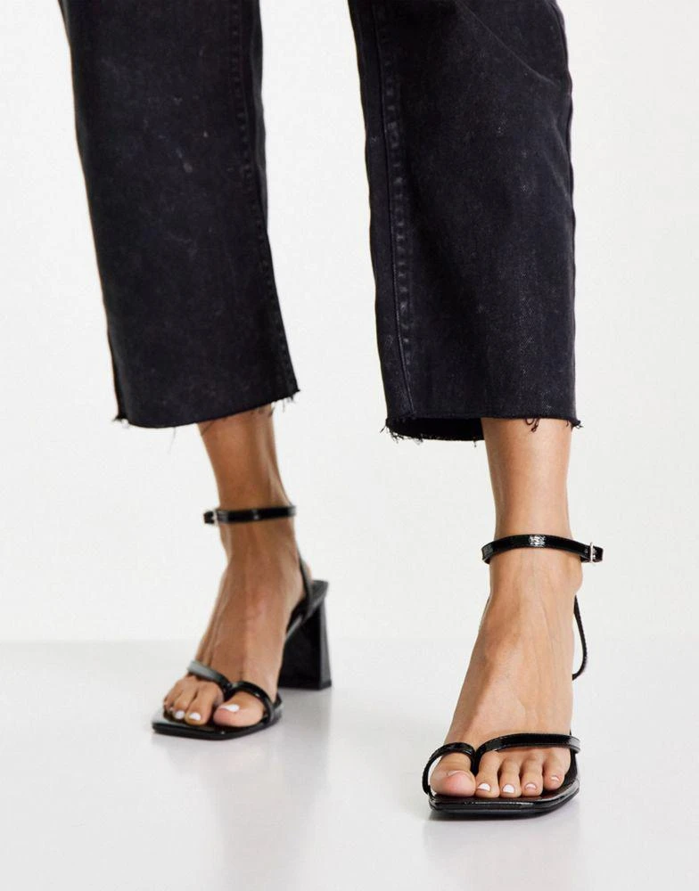 商品Topshop|Topshop Ridley mid heeled sandal in black,价格¥223,第3张图片详细描述