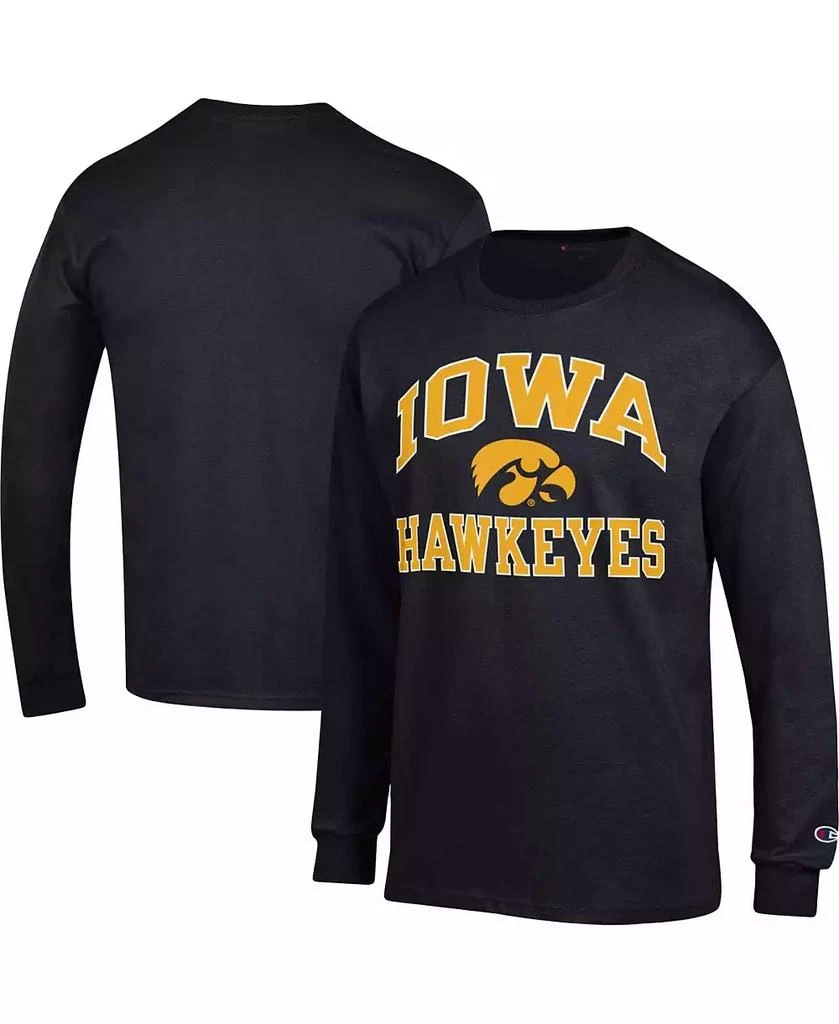 商品CHAMPION|Men's Black Iowa Hawkeyes High Motor Long Sleeve T-shirt,价格¥247,第1张图片