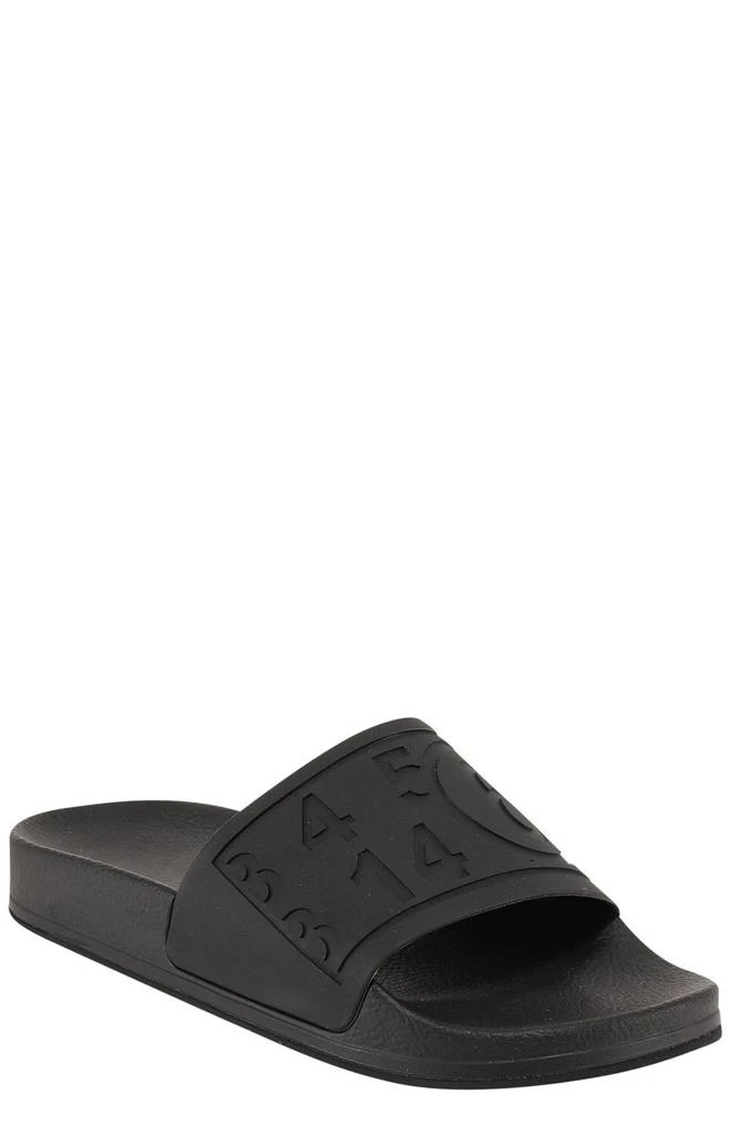 商品MAISON MARGIELA|MM6 Maison Margiela Logo Embossed Slides,价格¥969,第2张图片详细描述