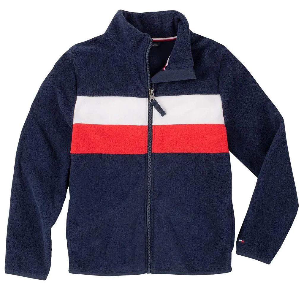 商品Tommy Hilfiger|Tommy Hilfiger Big Girl's Colorblock Stripe Polar Fleece Jacket,价格¥107,第1张图片