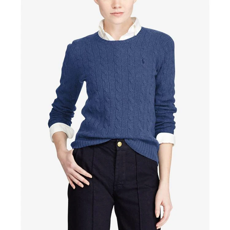 商品Ralph Lauren|Cable Crew-Neck Wool/Cashmere Blend Sweater,价格¥434,第5张图片详细描述