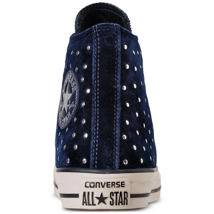 商品Converse|Women's Chuck Taylor Hi Velvet Stud Casual Sneakers from Finish Line,价格¥445,第5张图片详细描述
