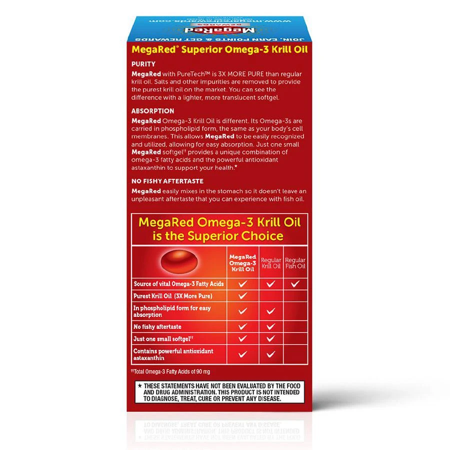 商品MegaRed|Omega-3 Krill Oil 350 mg Fatty Acids EPA & DHA,价格¥164,第2张图片详细描述