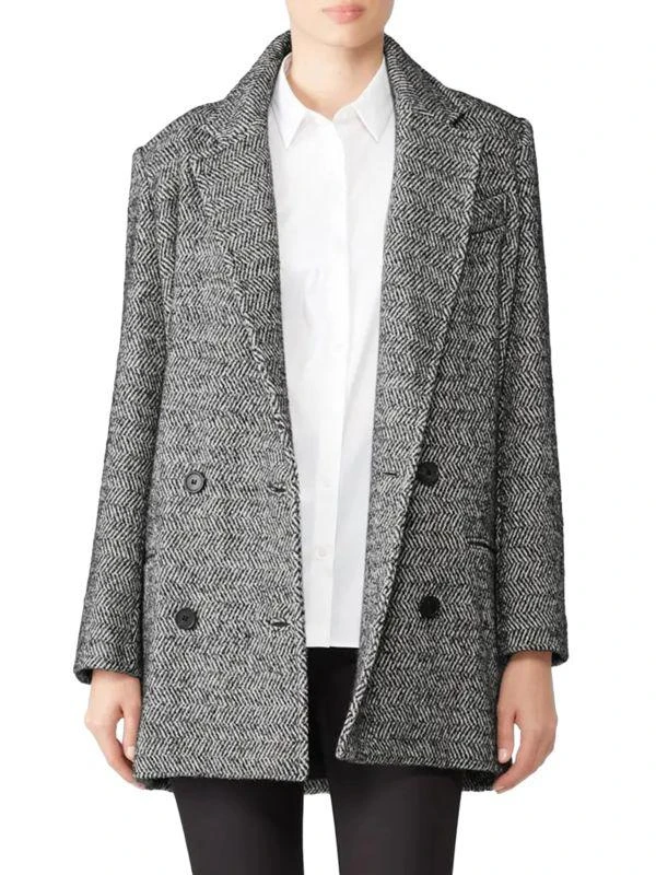 商品[二手商品] IRO|Herringbone Mohair Blend Double Breasted Coat,价格¥1736,第1张图片