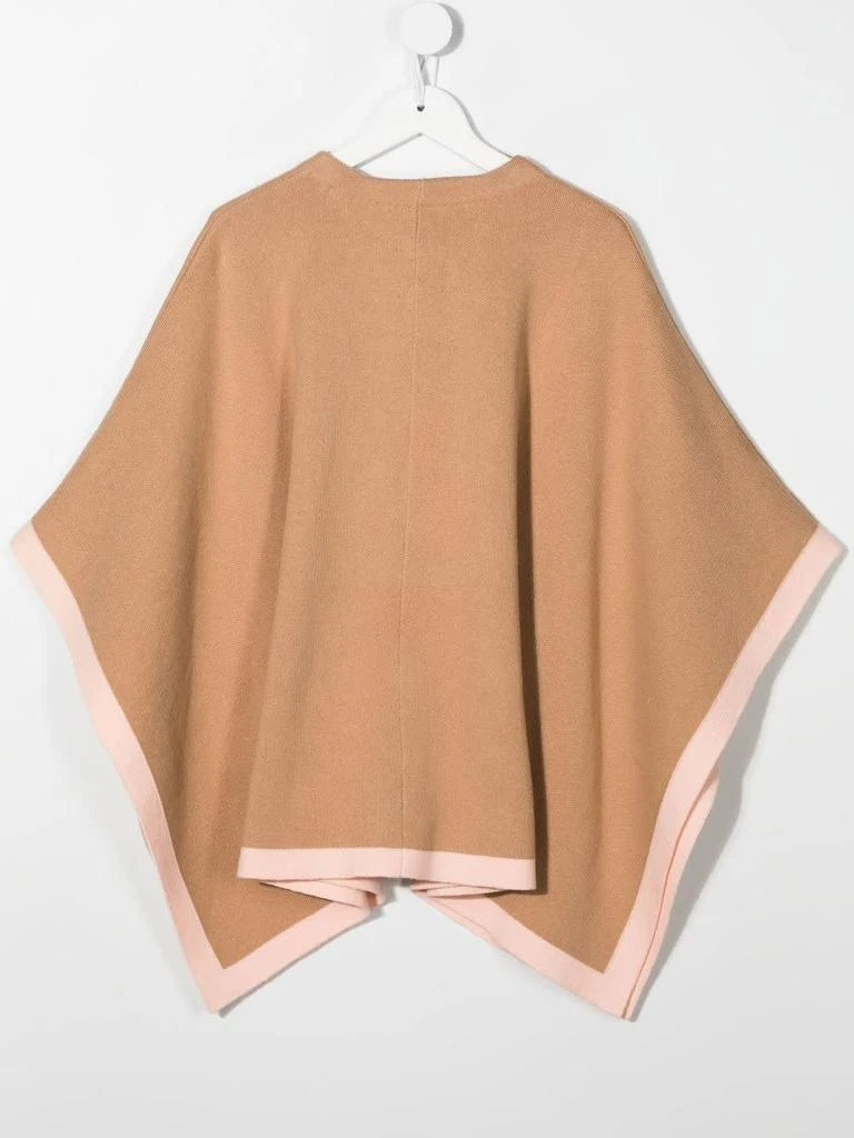 商品Chloé|Chloé Kids Stone Cotton And Wool Cape With Buckle,价格¥1867,第2张图片详细描述