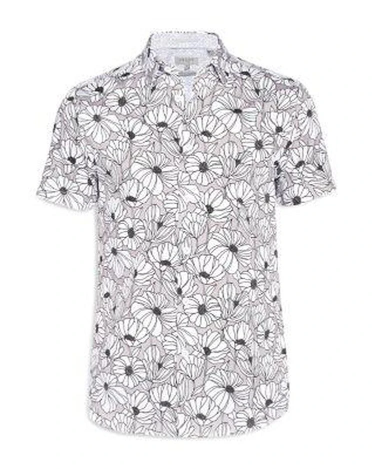 商品Ted Baker London|Marka Oversized Floral Regular Fit Button-Down Shirt,价格¥770,第3张图片详细描述