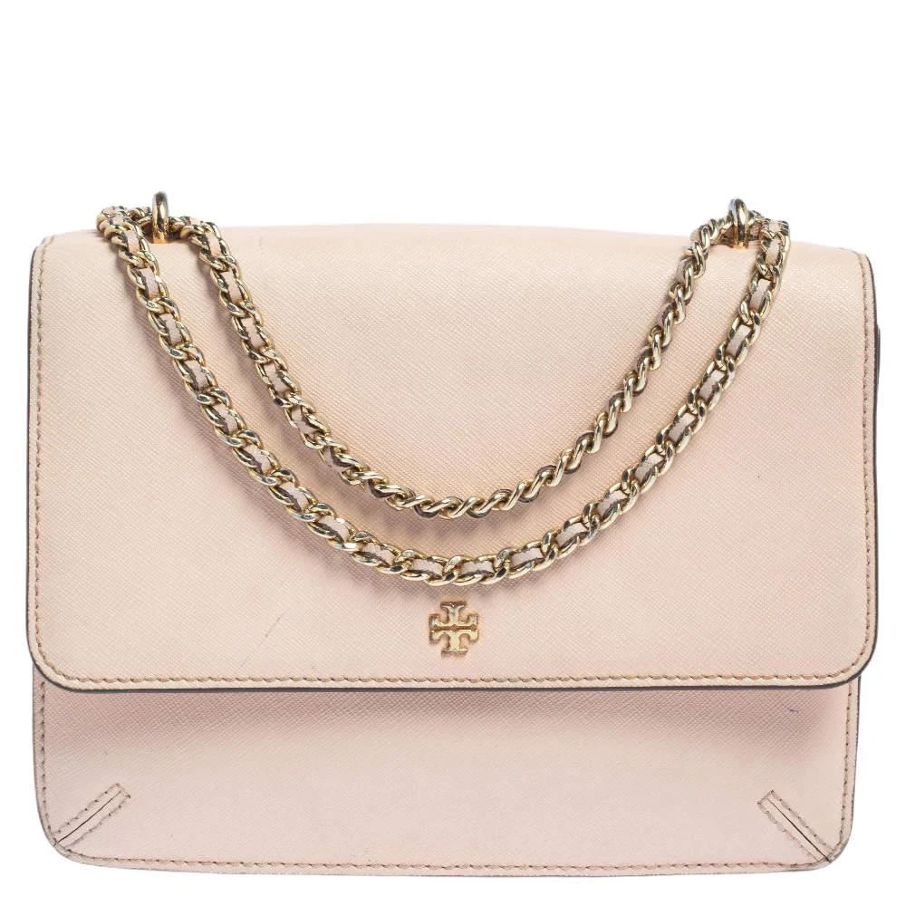 商品[二手商品] Tory Burch|Tory Burch Pink Saffiano Leather Robinson Shoulder Bag,价格¥1220,第1张图片