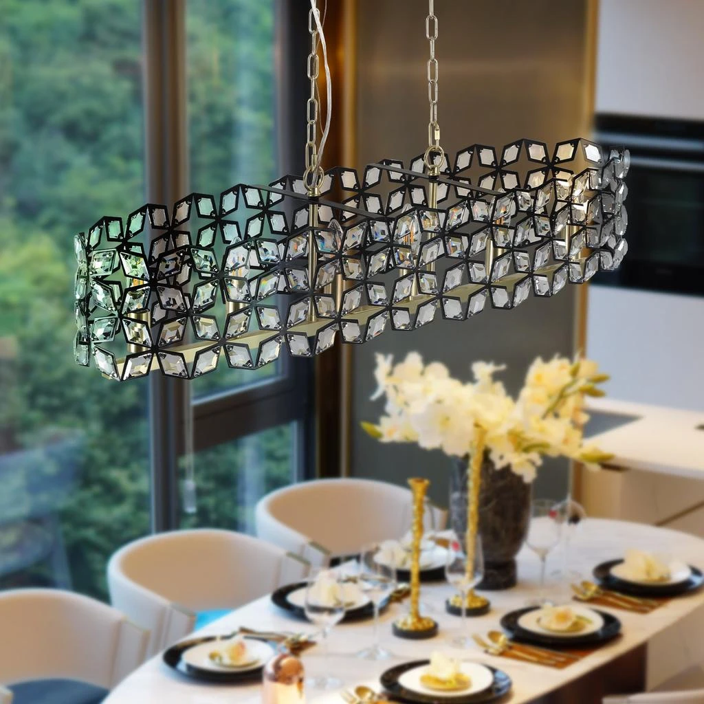 Streamdale Modern Champagne Gold Oval Crystal Ceiling Chandelier Luxury Home 商品