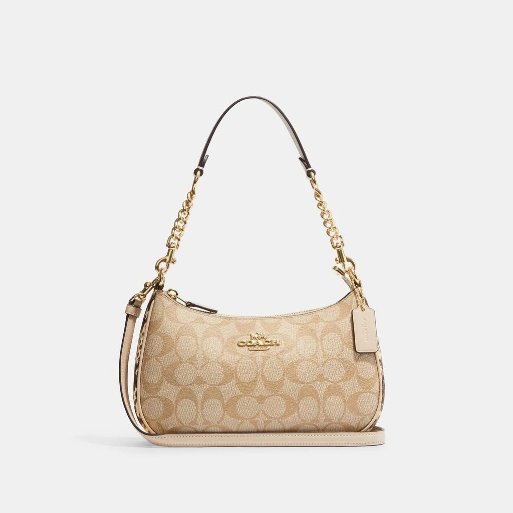 商品Coach|Coach Outlet Teri Shoulder Bag In Signature Canvas,价格¥1303,第2张图片详细描述