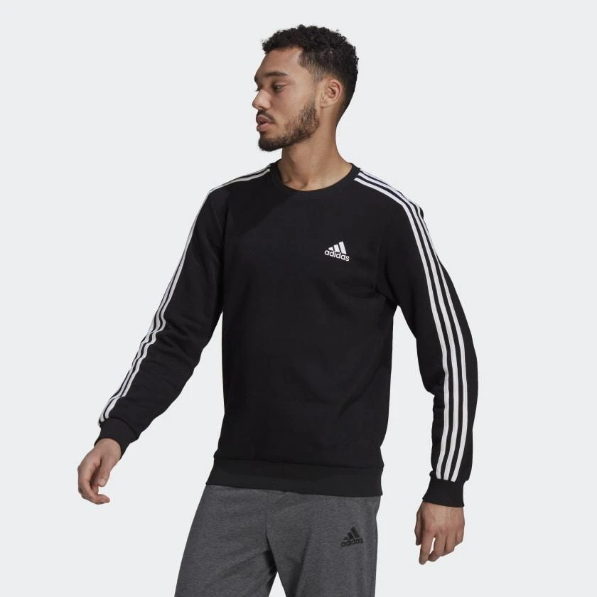 商品Adidas|Men's adidas Essentials Fleece 3-Stripes Sweatshirt,价格¥351,第2张图片详细描述