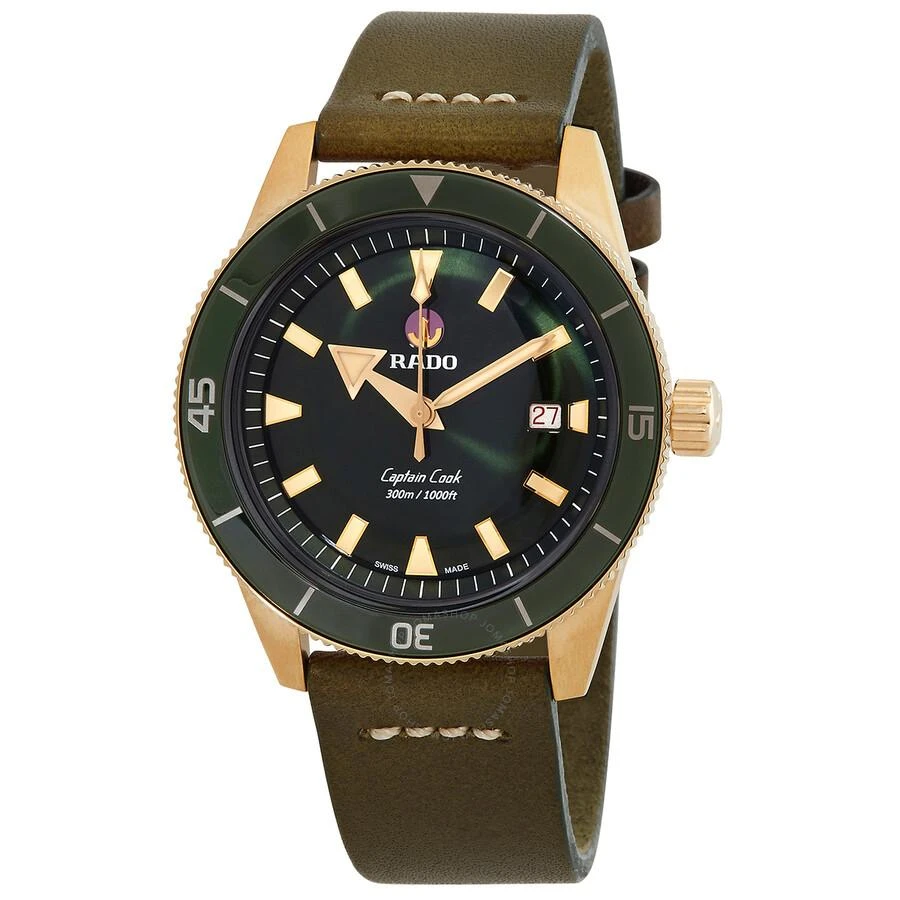 商品Rado|Captain Cook Automatic Green Dial Men's Watch R32504315,价格¥14965,第1张图片