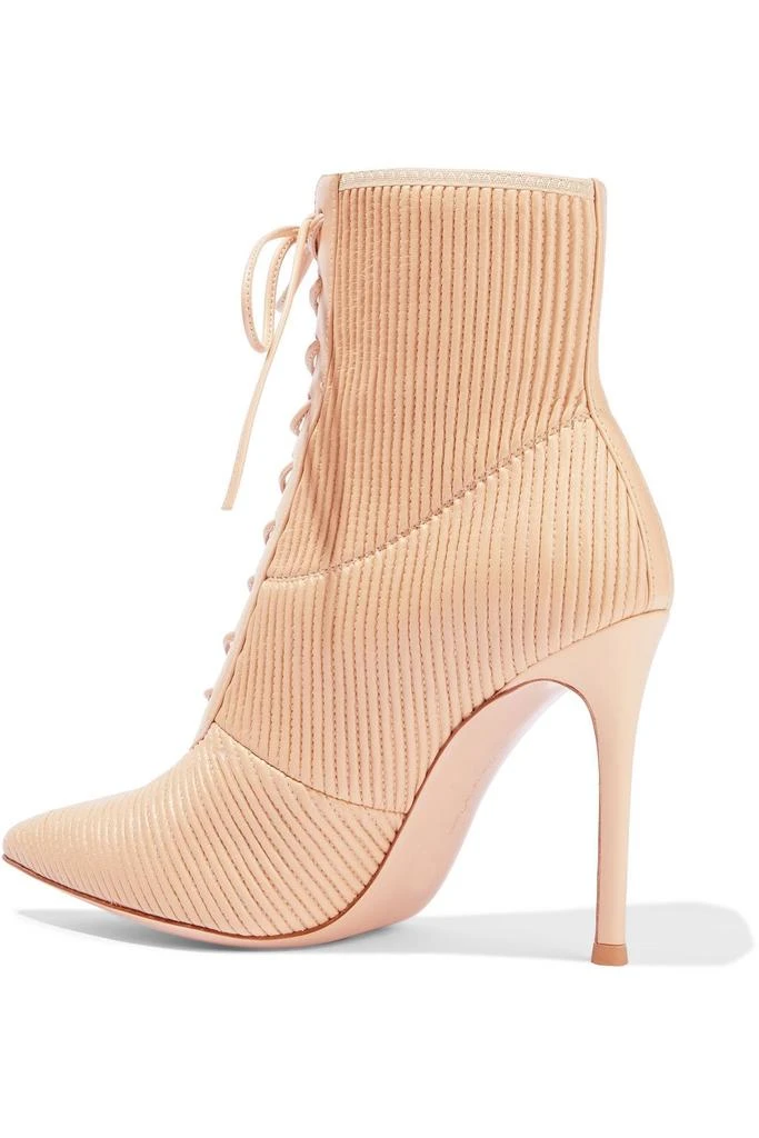 商品Gianvito Rossi|Zina lace-up quilted leather ankle boots,价格¥2846,第3张图片详细描述