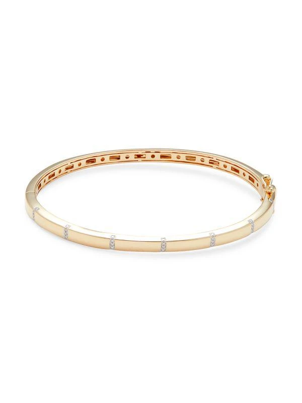 商品Saks Fifth Avenue|14K Yellow Gold & 0.09 TCW Diamond Bangle Bracelet,价格¥13486,第1张图片