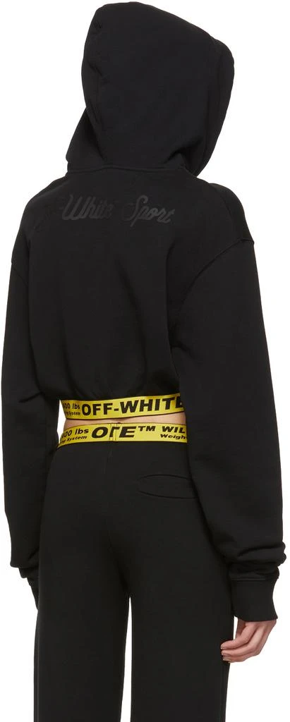 商品Off-White|SSENSE Exclusive Black "WORKOUT" Cropped 'Sport' Hoodie,价格¥2755,第4张图片详细描述