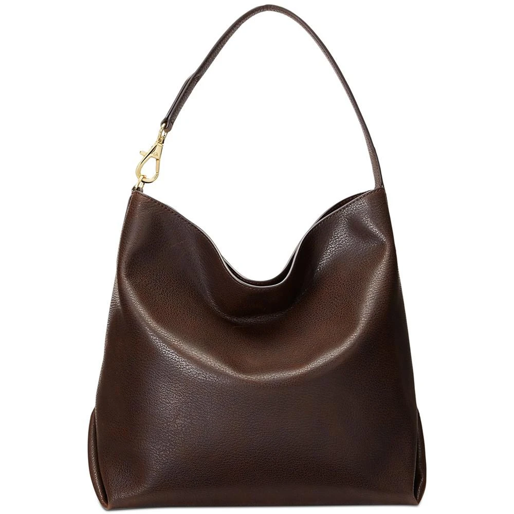 商品Ralph Lauren|Waxed Leather Large Kassie Shoulder Bag,价格¥3703,第1张图片