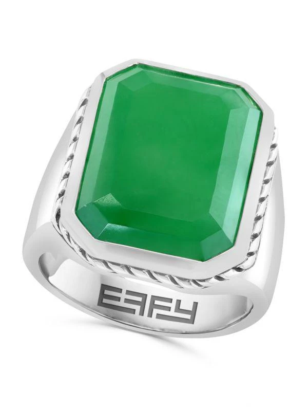 商品Effy|Sterling Silver & Jade Ring,价格¥1181,第1张图片