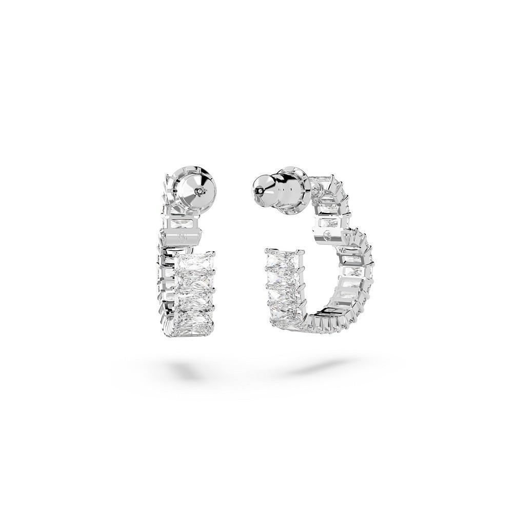 商品Swarovski|Crystal Heart Small Matrix Hoop Earrings,价格¥1181,第4张图片详细描述