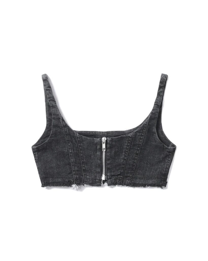 Raw-edged denim bra top 商品