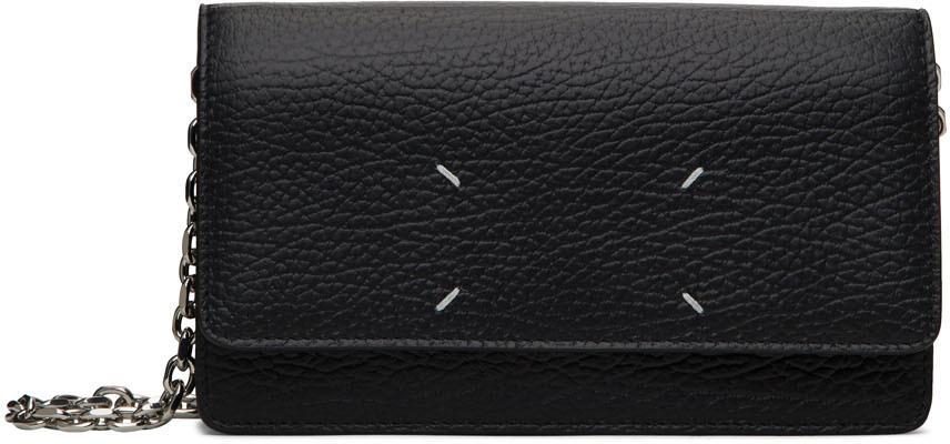 商品MAISON MARGIELA|Black Leather Large Chain Wallet Bag,价格¥5894,第1张图片