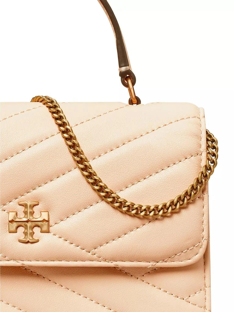 商品Tory Burch|Mini Kira Chevron-Quilted Top Handle Leather Wallet,价格¥2770,第4张图片详细描述