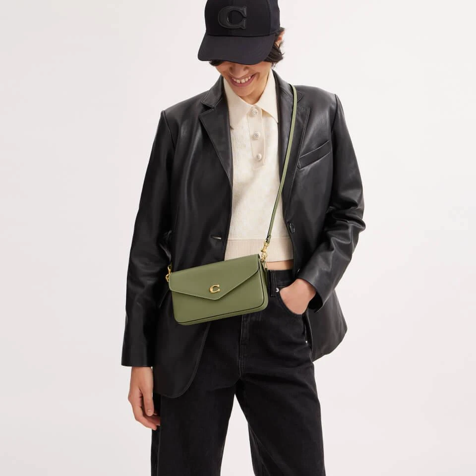 商品Coach|Coach Women's Crossgrain Leather Wyn Cross Body Bag - Moss,价格¥2269,第2张图片详细描述