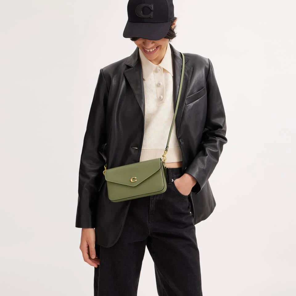 商品Coach|Coach Women's Crossgrain Leather Wyn Cross Body Bag - Moss,价格¥1607,第2张图片详细描述