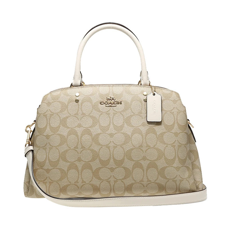商品[国内直发] Coach|COACH/蔻驰 奥莱款大号女士PVC配皮单肩手提戴妃包 91495IMDQC,价格¥1831,第1张图片