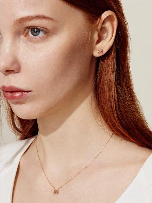 商品hyeres-lor|Happiness 14K H Necklace_Pink Gold,价格¥1888,第2张图片详细描述