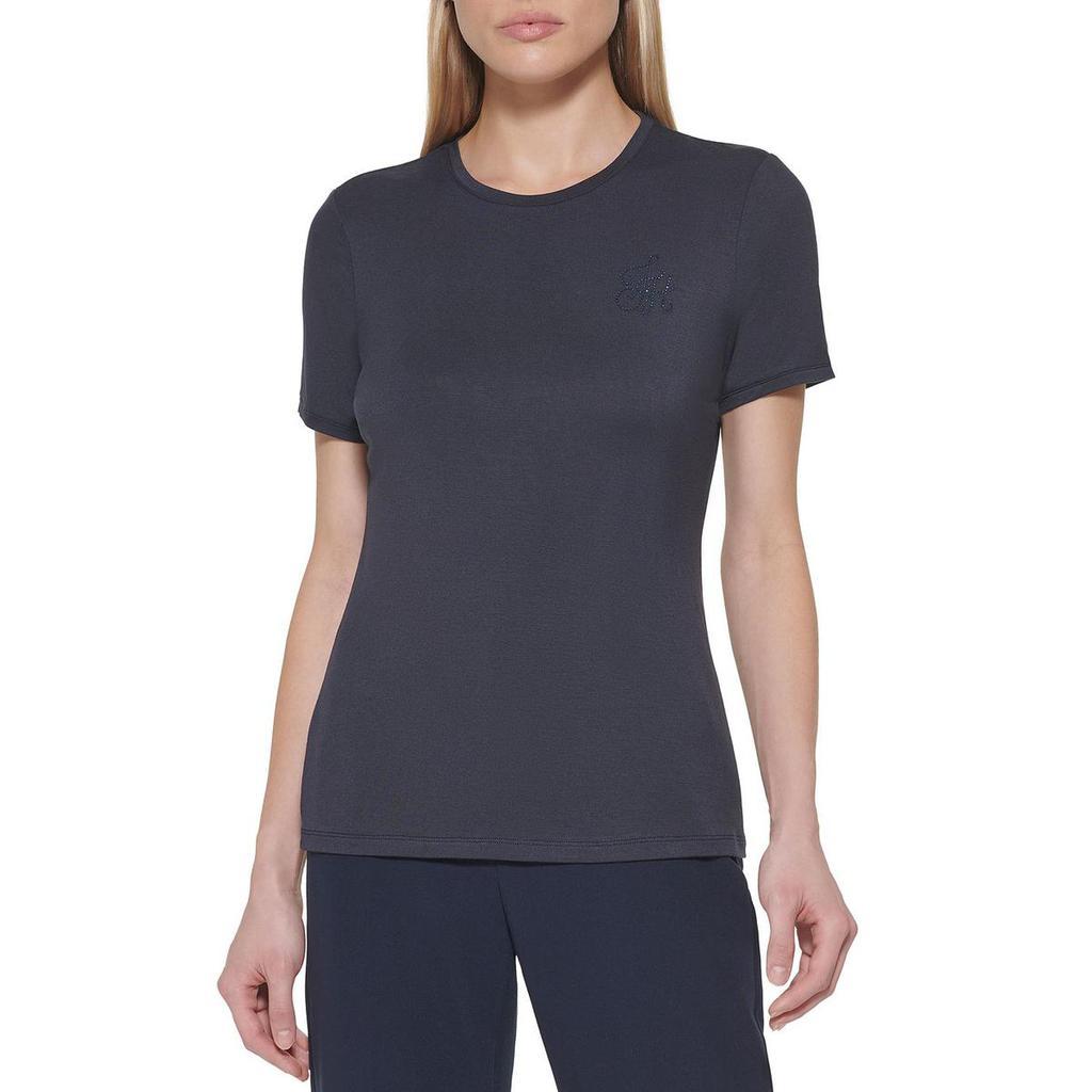 商品Tommy Hilfiger|Tommy Hilfiger Womens Embellished Crewneck T-Shirt,价格¥140,第1张图片