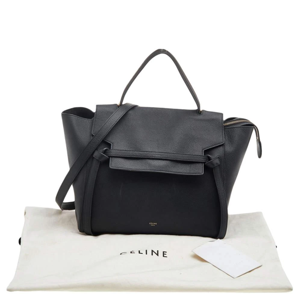 Celine Black Leather Mini  Belt Top Handle Bag 商品