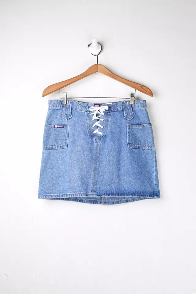 商品Urban Outfitters|Vintage '90s Lace-Up Denim Mini Skirt,价格¥694,第3张图片详细描述