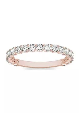 商品Charles & Colvard|Colvard Charles Colvard 0.74 Ct. T.w. Lab Created 2.1Mm Moissanite Semi Eternity Band In 14K Gold,价格¥4545,第1张图片