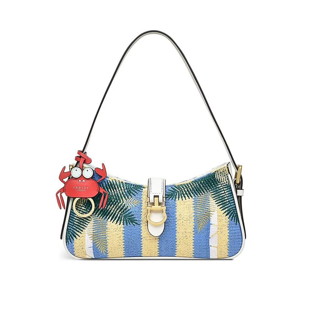 商品Radley|Linden Gardens Stripe Palm Small Zip Top Shoulder Bag,价格¥1015,第1张图片