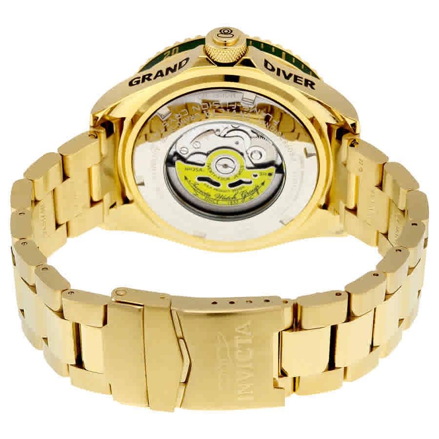 Invicta Pro Diver Automatic Green Dial Gold-plated Mens Watch 19805商品第3张图片规格展示