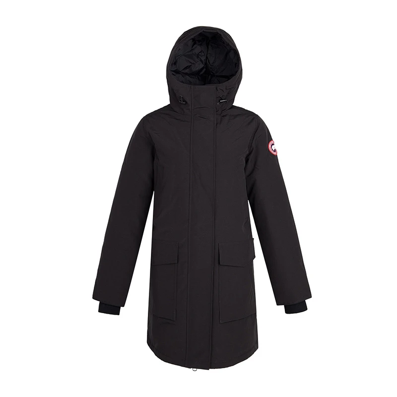 商品Canada Goose|Canada Goose 加拿大鹅 女士鸭绒黑色中长款羽绒服 5807L-BLACK,价格¥4409,第1张图片