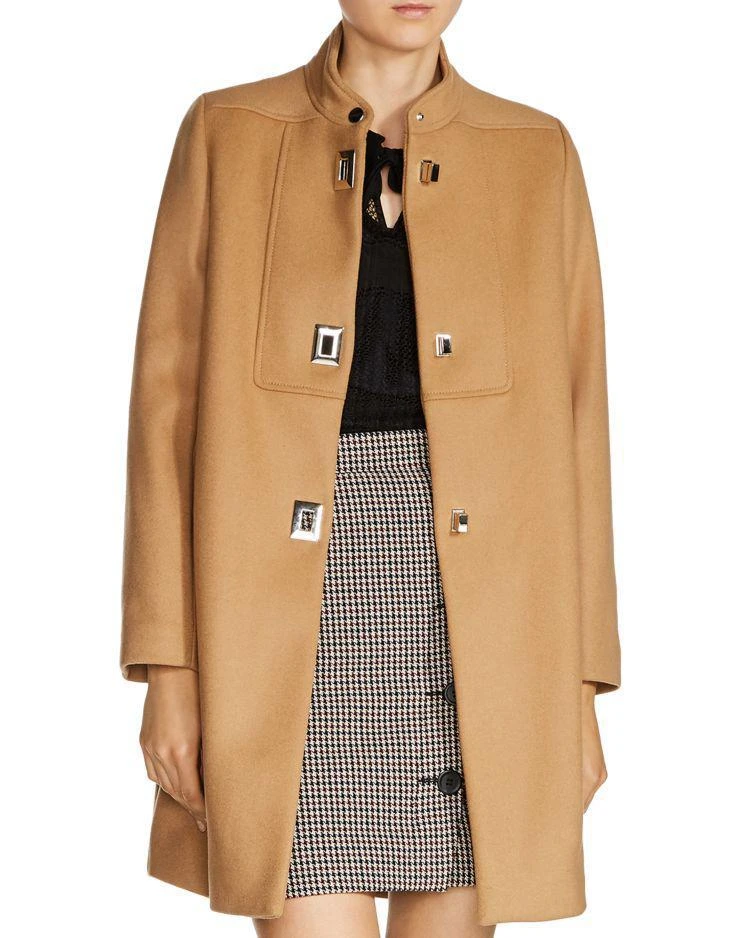 商品Maje|Godiva Wool & Cashmere Coat,价格¥2132,第1张图片