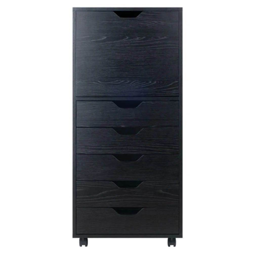 商品Hivvago|5-Drawer Storage Mobile Cabinet Black,价格¥2412,第2张图片详细描述
