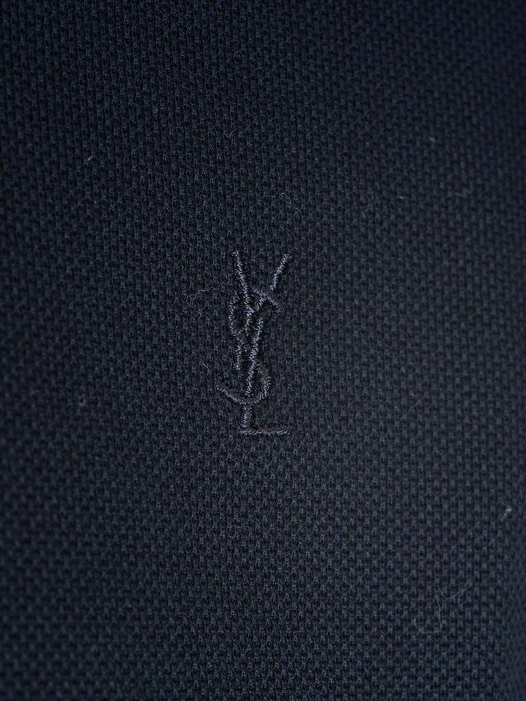 商品Yves Saint Laurent|Polo In Cotton Pique Polo Shirt Blue,价格¥3748,第4张图片详细描述