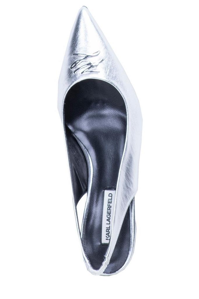 Karl Lagerfeld K-Blok Pointed-Toe Slingback Pumps商品第3张图片规格展示